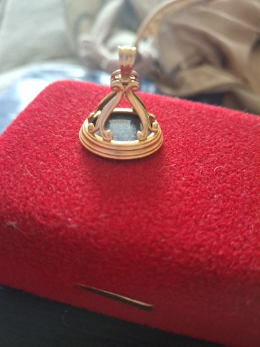 18k gold vintage bloodstone - 18k,