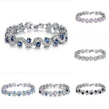 Women Girls Silver Zircon