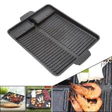 Portable Aluminum BBQ Grill Pan Frying Griddle Korean Barbecue Plate Pan Camping