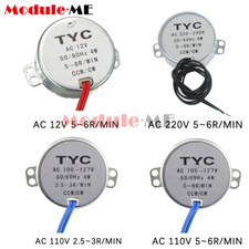 AC 12V/110V/220V TYC-50 4W 50/60Hz Synchronous Motor 2.5/3/5/6RPM For Microwave