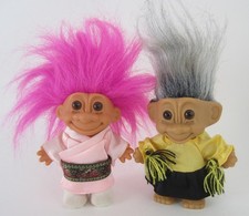 2 Vintage Russ Trolls Geisha