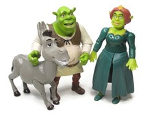 Shrek Movie Action Figures Bundle X 3 Shrek Princess Fiona Donkey Unbranded Toys