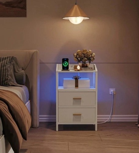 Led light bedside table 3 - bedside,