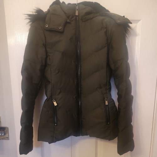 Zara khaki green fur lined - zara,