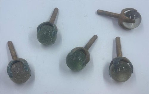 Antique glass ball and - , claw