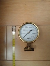 antique brass pressure gauge