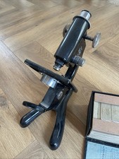 Vintage Microscope And Slides (varying Dates) In Box