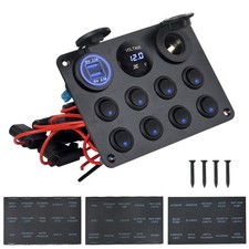 Car 8 Gang 12V Switch Panel