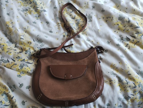 Ladies brown leather shoulder