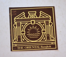 Vintage Hotel Luggage Sticker The Oriental Hotel, Bangkok, Thailand 