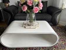 Dwell Oval White Gloss Coffee Table Contemporary