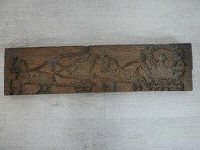 Double Sided Antique 19th C Treen Gingerbread Mould Horse & Carriage Genuine 