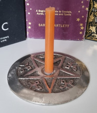Metal pentagram candle holder
