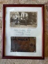 1936 Humber 1650 Chassis Plate