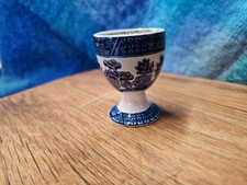 Booths Real Old Willow pattern blue white Egg Cup Vintage