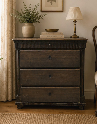 Antique continental oak chest - antique,