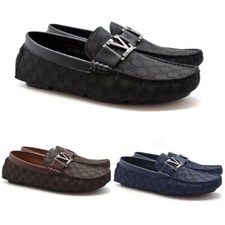 Mens Loafer Moccasin Driving Slip On Casual Boat Deck Designer Buckle Shoes Size