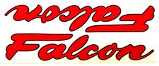 NOS FALCON  Original  DT Decal Sticker 1980's Road Bicycle Red-Clear Background