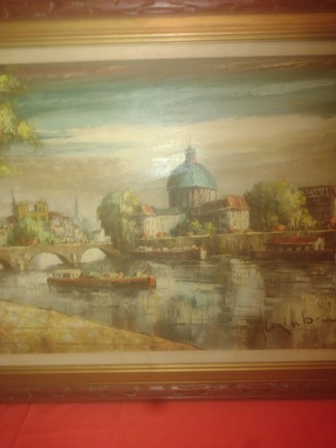Large oil canvas painting - large, on