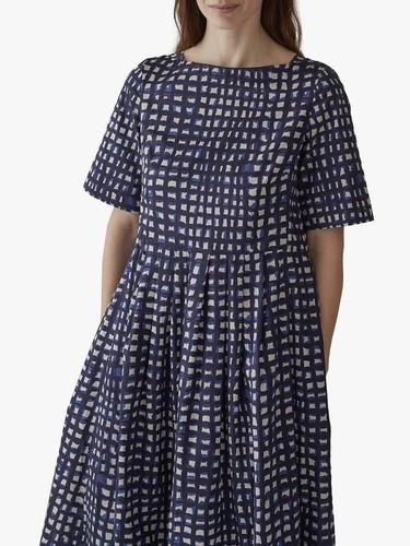 Toast check poplin dress - toast, size