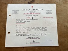 1954 Letter Smith & Wellstood