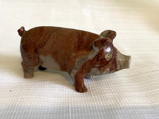 Hand Carved Cute Stone Pig Figure Well Detailed