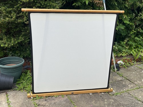 Projector screen retro wooden - projector,