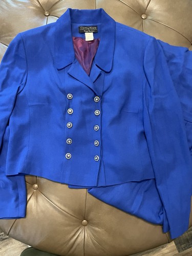 Vtg cynthia howie 2pc royal - cynthia,