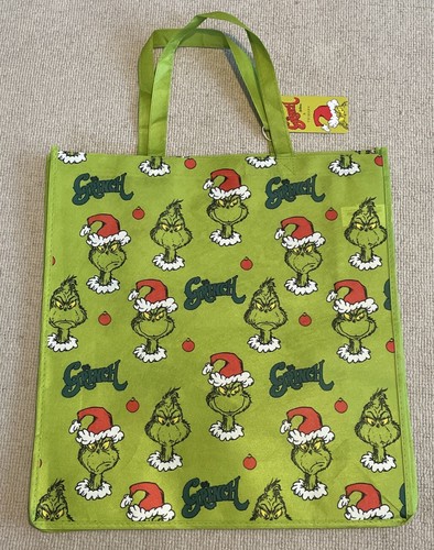 Grinch tote shopping bag - grinch,
