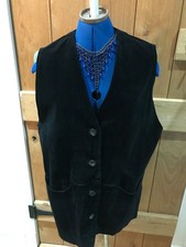 1970's Vintage Black Suede