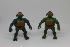 2003 TMNT mini 2.25" Figures Teenage Mutant Ninja Turtles Raphael, Michelangelo 