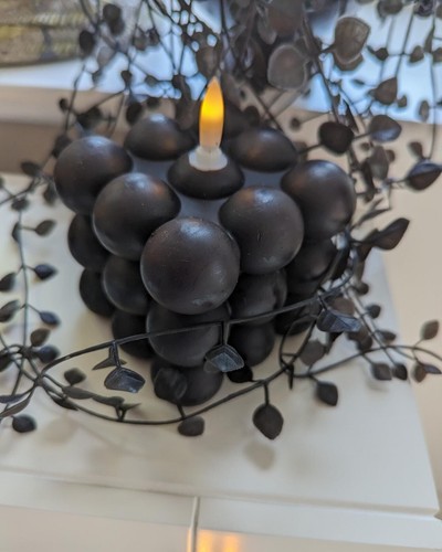 Black square wax led - black,