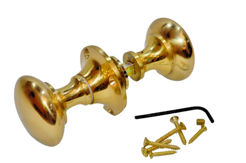 Victorian brass rim door - door, knob