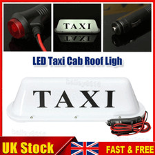 Car Taxi Sign Cab White LED