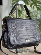 Russell And Bromley Black Croc