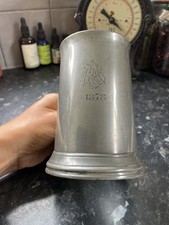 Antique Pewter Tankard Glass