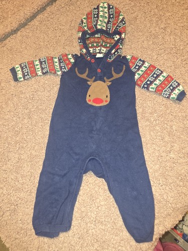 Knitted christmas romper - knitted, with