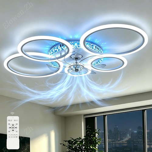 Modern rgb smart - ceiling, fan