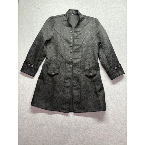 Black brocade frock - brocade,