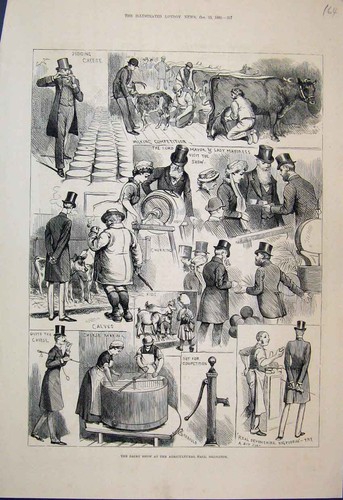 Original old antique print - original,