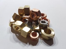 BRASS MANIFOLD NUTS CLASSIC CAR EXHAUST INLET COPPER LOCKING FORD AUSTIN VW MINI