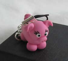 Handmade Cute Pink Pig Piggy Purse Handbag Keyring Charm - Boxed Gift Idea 