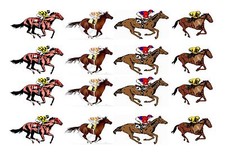 HORSE RACING EDIBLE  CAKE