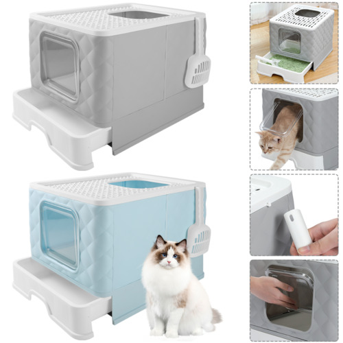 Extra large hooded cat litter - hooded,
