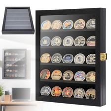 Challenge Coin Display, 5 Rows Coin Holder Stand Rack ,Holds 30