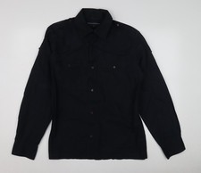 French Connection Men's Black Long Sleeve Shirt L