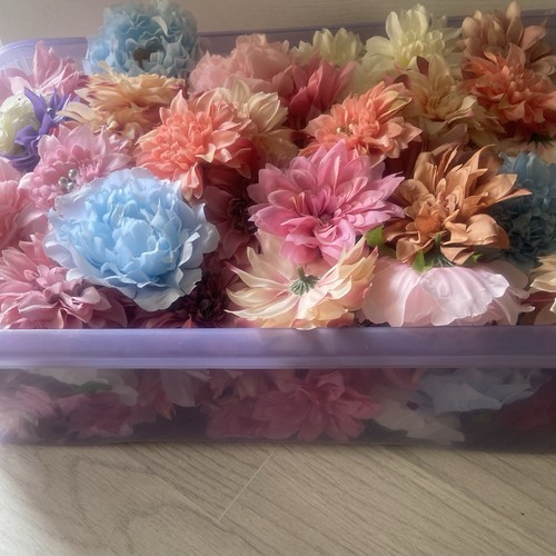 Artificial faux flower heads - artificial,