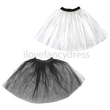 LONG NET UNDERSKIRT TUTU 1950'S ROCK N ROLL FANCY DRESS COSTUME ACCESSORY NETTED