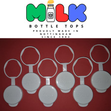 Milk Bottle Tops * Reusable * 6 Pack * Pint * Made in England * 100% Recyclable