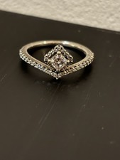 Retired, Great Condition Pandora Silver Ring Size 56 Worn Twice